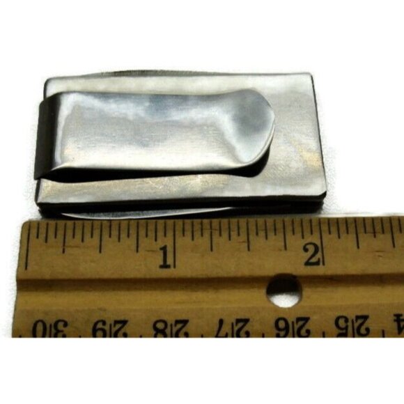 Money Clip Jaguar Stainless Steel Knife Nail File Credit Card Cash - Picture 6 of 10